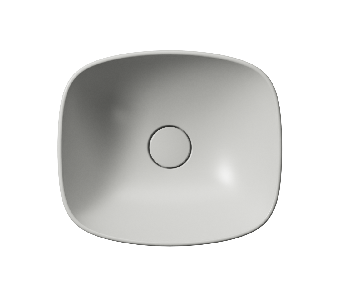 Lavabo senza foro troppopieno CM:40x35 predisposto per rubinetteria da parete o su piano.