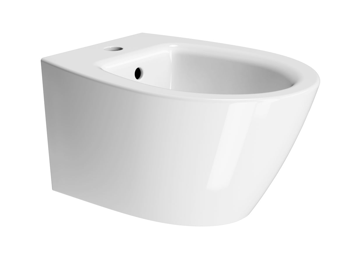 Bidet sospeso monoforo con foro troppopieno CM:54x37