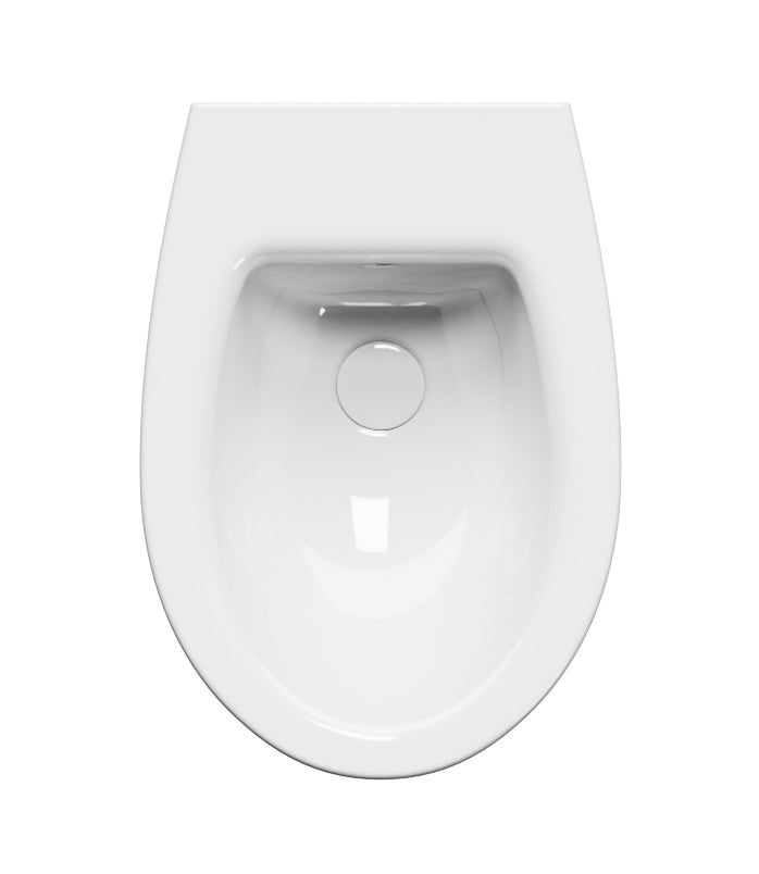 Bidet sospeso monoforo con foro troppopieno CM:54x37