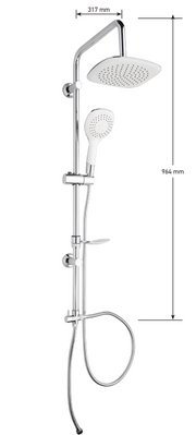Colonna doccia in acciaio cromato Ø 22 mm