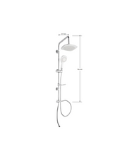 Colonna doccia in acciaio cromato Ø 22 mm