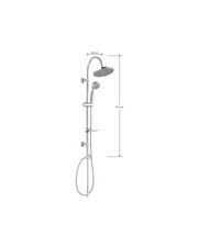 Colonna Doccia in Acciaio Cromato Ø 22 mm