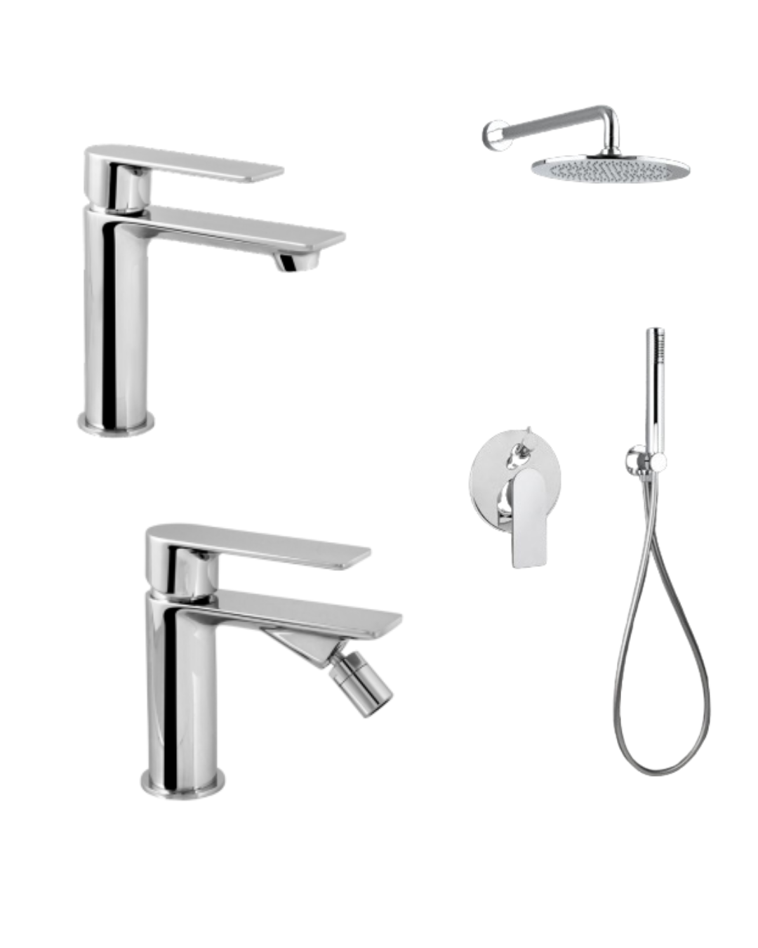 Set Completo Lavabo, Bidet e Kit Doccia - Aura