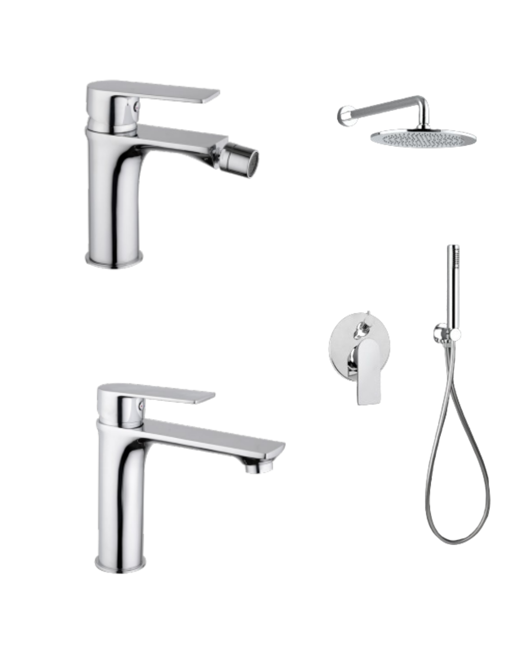 Set Completo Lavabo, Bidet e Kit Doccia - Round