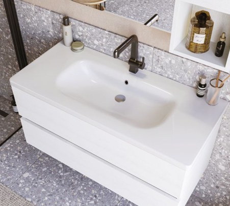 Lavabo in ceramica – 100 x 45 cm
