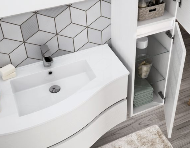 Lavabo in resina cm91x46 – piano destro
