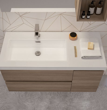 Lavabo in resina cm100x46 – piano destro