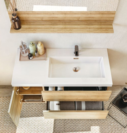 Lavabo in resina CM100x46 – piano sinistro