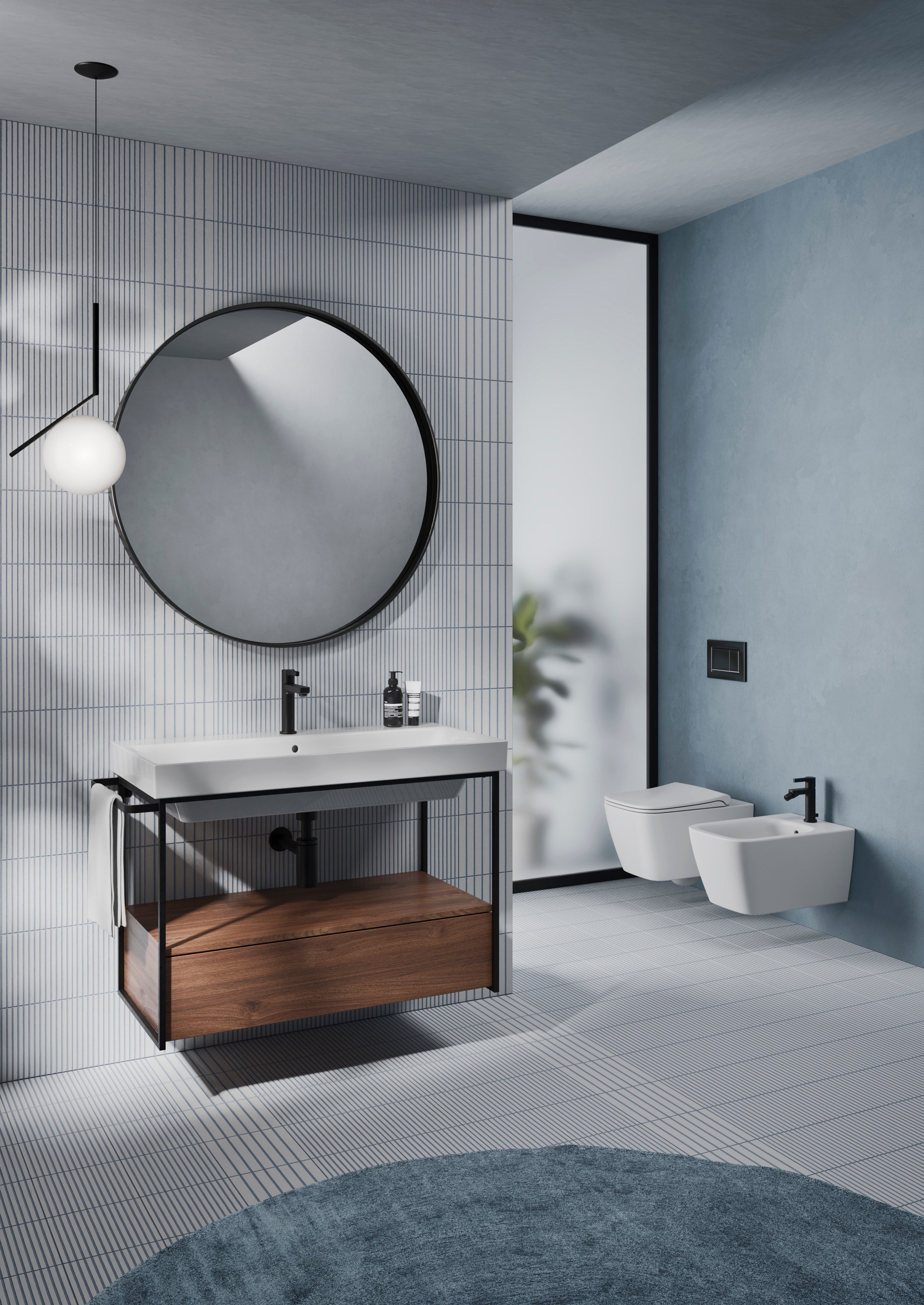 Mobile da bagno con cassetto– cm96x48
