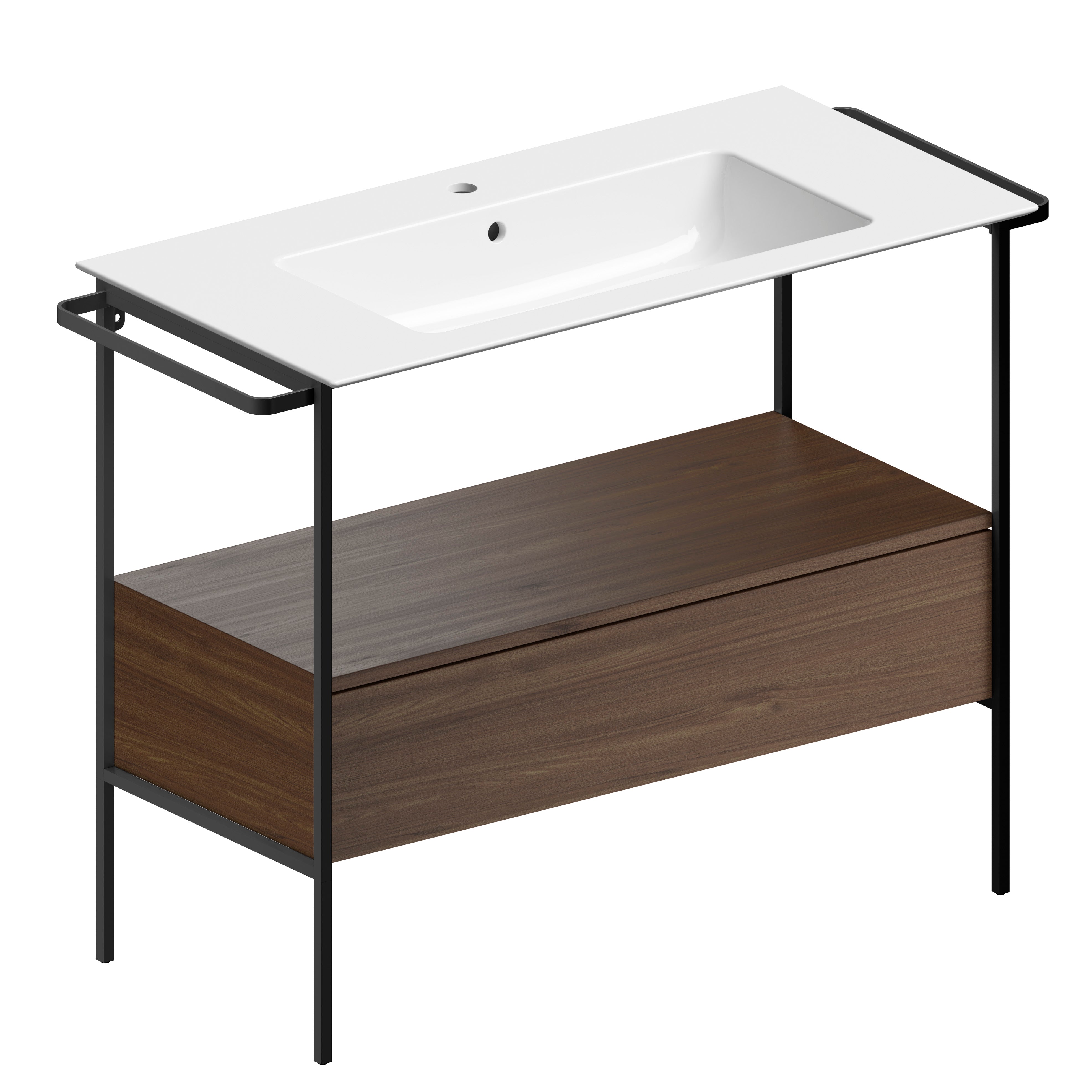 Mobile da bagno con cassetto cm100x44