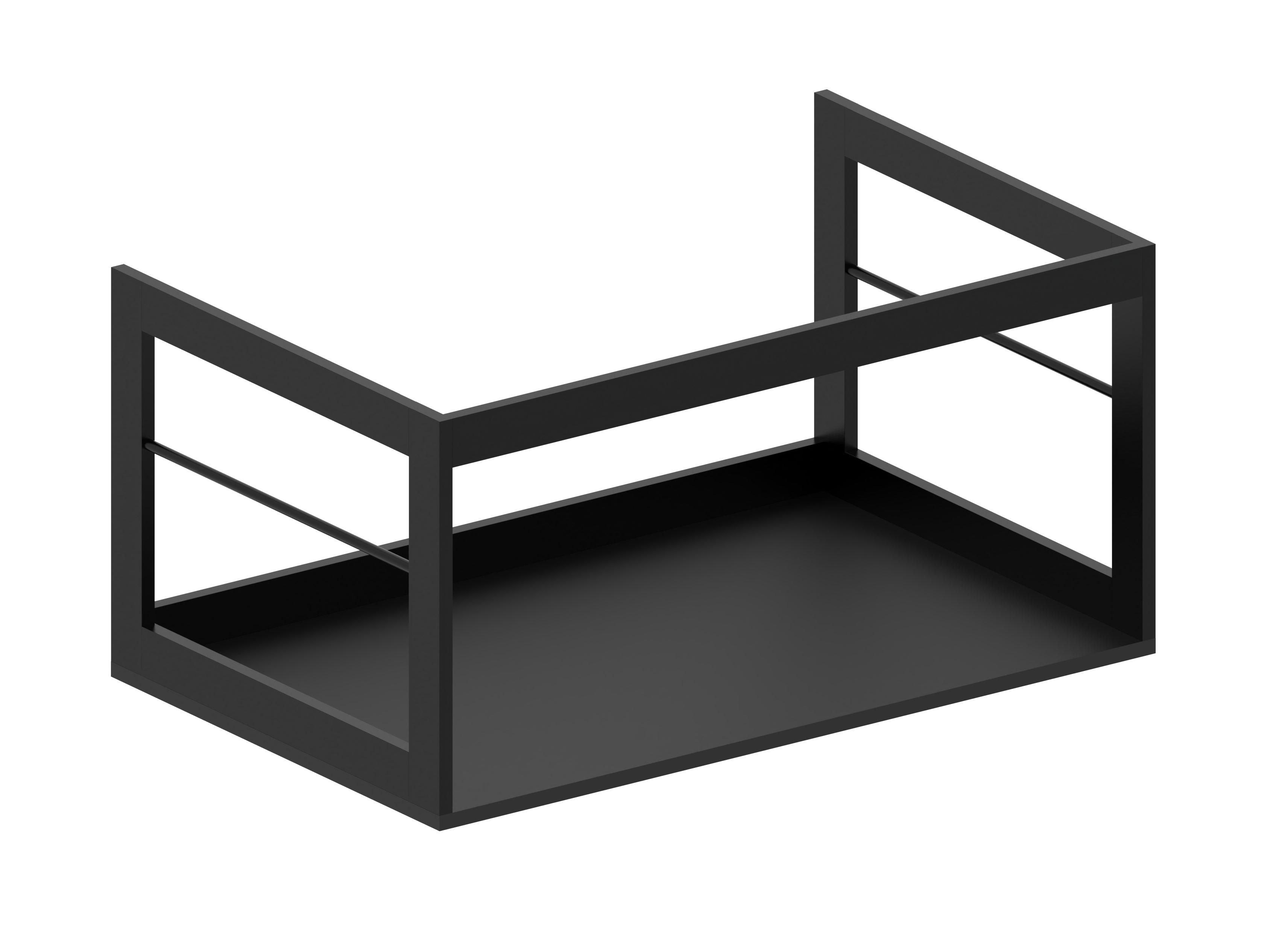 Mobile da bagno sospeso in alluminio– cm 76 × 48