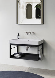 Mobile da bagno sospeso in alluminio– cm 76 × 48