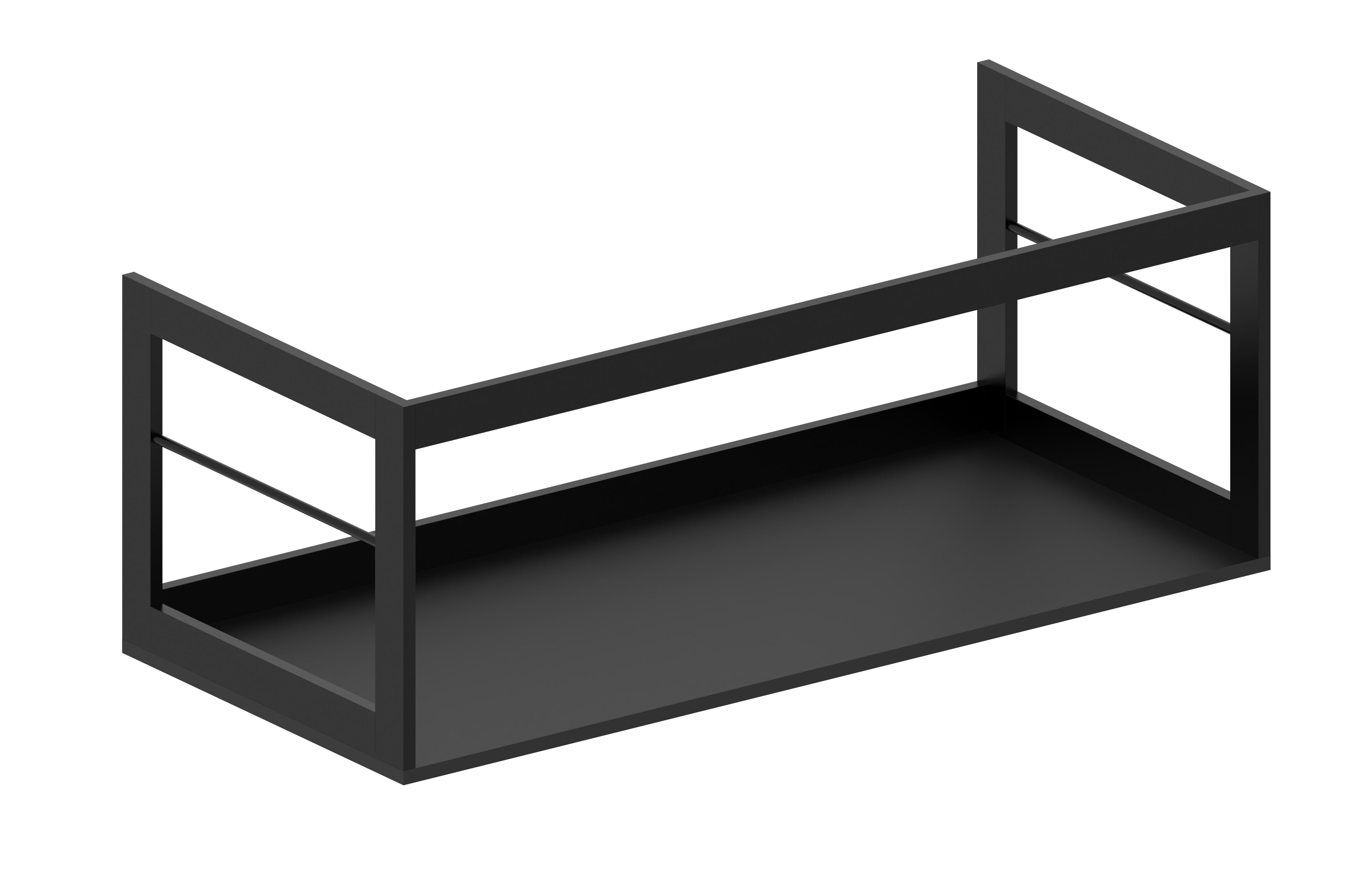 Mobile da bagno sospeso in alluminio con portasciugamani – cm 96 × 48