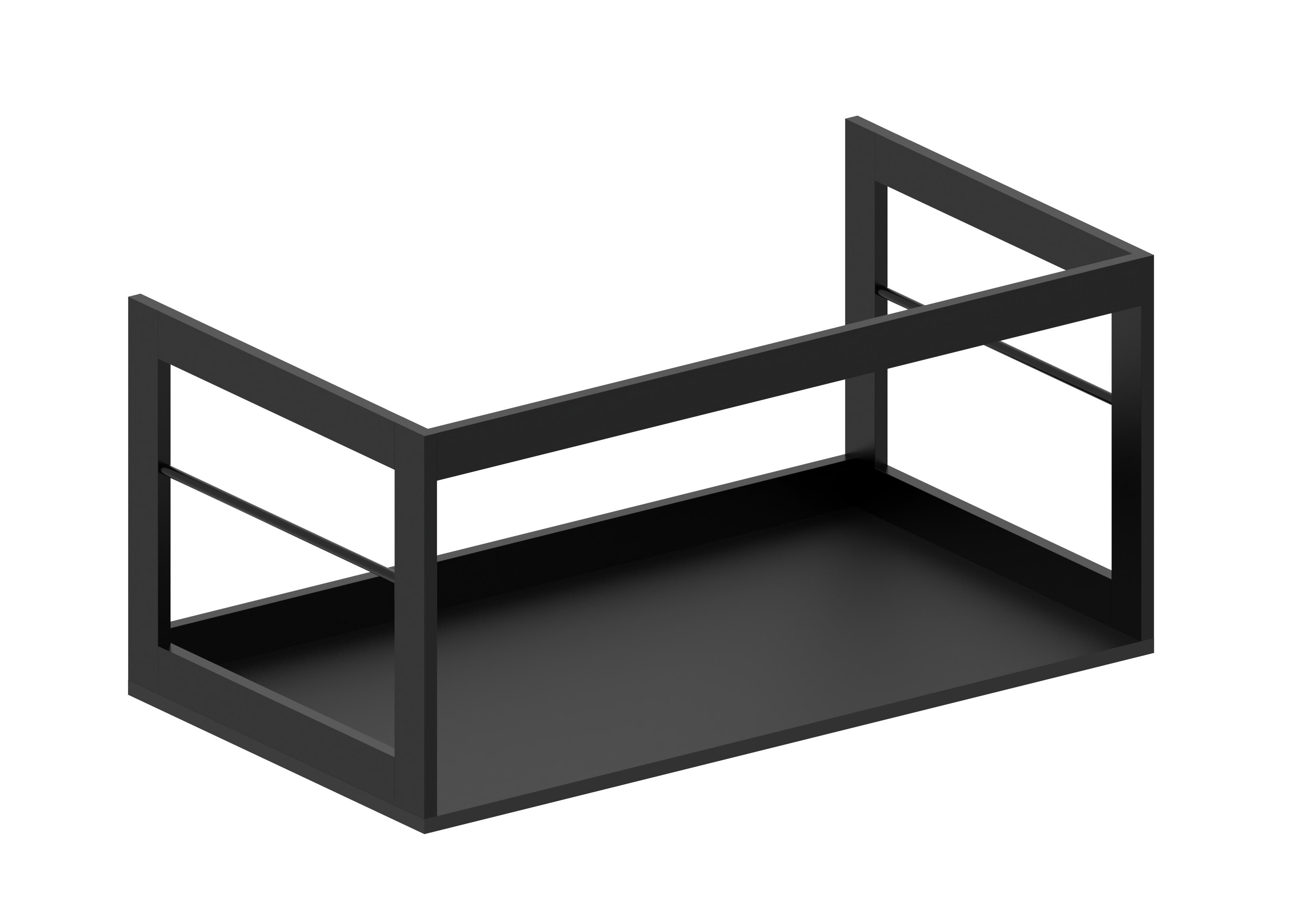 Mobile da bagno sospeso in alluminio  – cm 80× 44