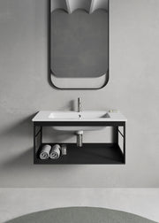 Mobile da bagno sospeso in alluminio  – cm 80× 44