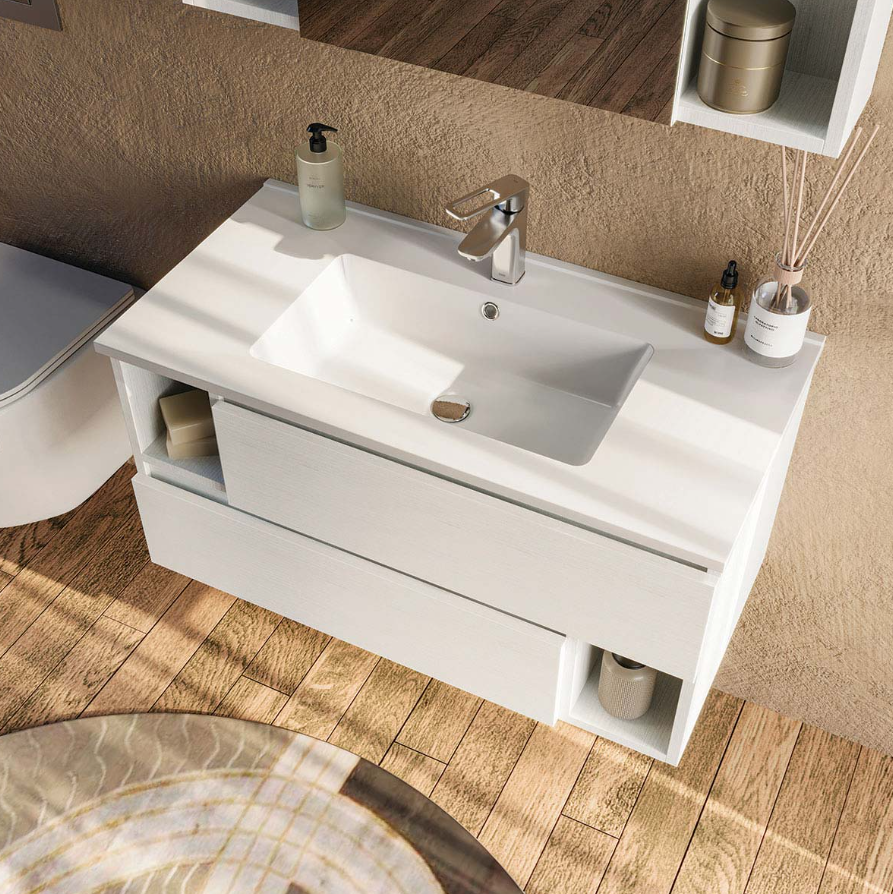 Mobile portalavabo 2 cassetti 2 vani – cm 90x45