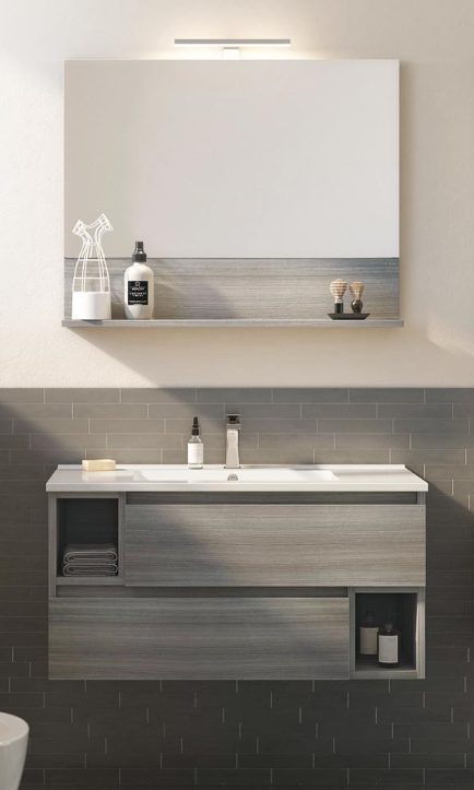 Mobile portalavabo 2 cassetti 2 vani – cm 90x45