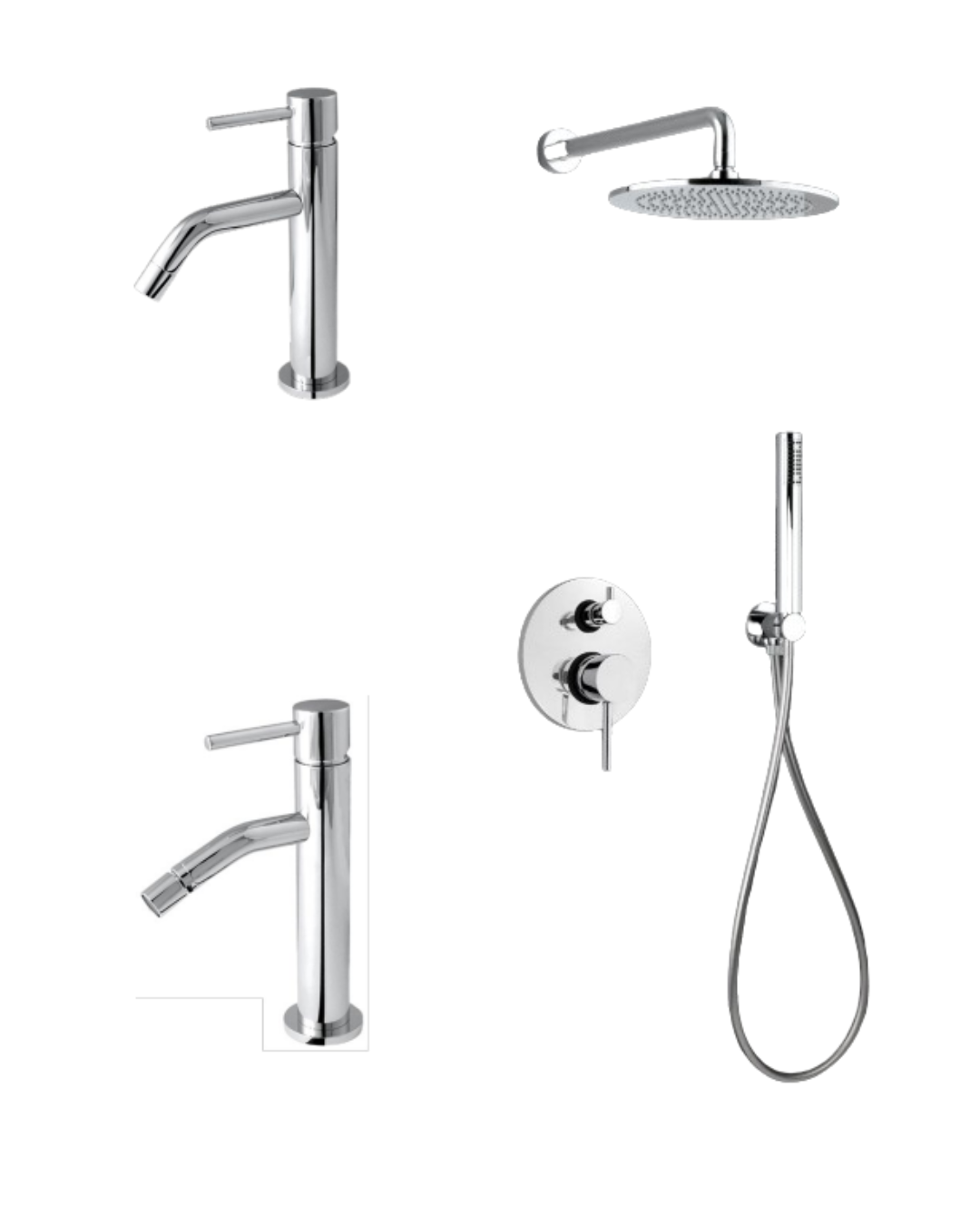 Set Completo Lavabo, Bidet e Kit Doccia – Fine