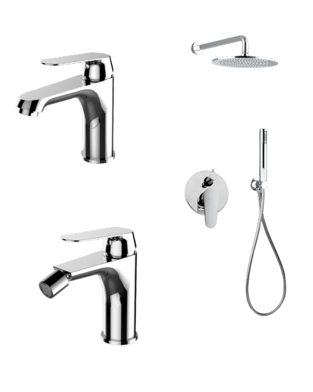 Set Completo Lavabo, Bidet e Kit Doccia - Elegance
