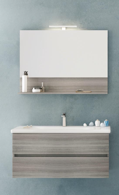 Specchio con mensola – H70 (L79 / L88 / L97)
