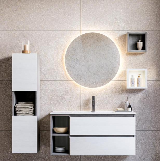 Specchio tondo retroilluminato LED – Ø70 cm
