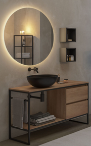 Specchio circolare con illuminazione LED