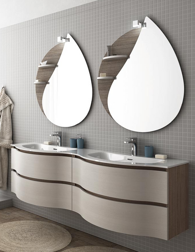 Specchio sagomato a goccia – 79x96 cm