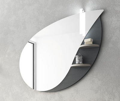 Specchio sagomato a foglia – 100x83 cm
