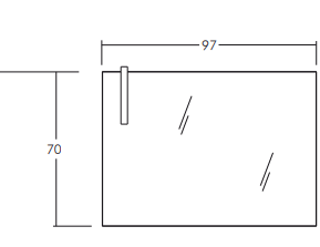 Specchio a filo lucido – H70