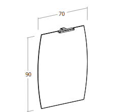 Specchio sagomato con presa e interruttore – 70x90 cm