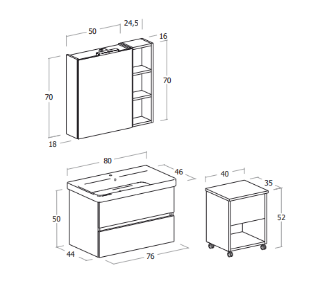 Set Bagno –  Ash