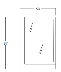 Specchio retroilluminato a LED – 60x87 cm