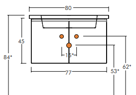 Mobile portalavabo 2 ante – cm77x45