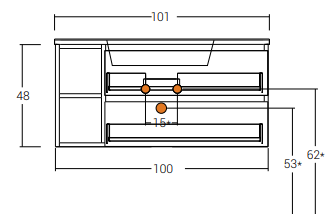 Mobile portalavabo - cm100x48