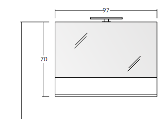 Specchio a filo lucido – H70 (L70 / L79 / L88 / L97)
