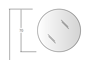 Specchio tondo retroilluminato LED – Ø70 cm