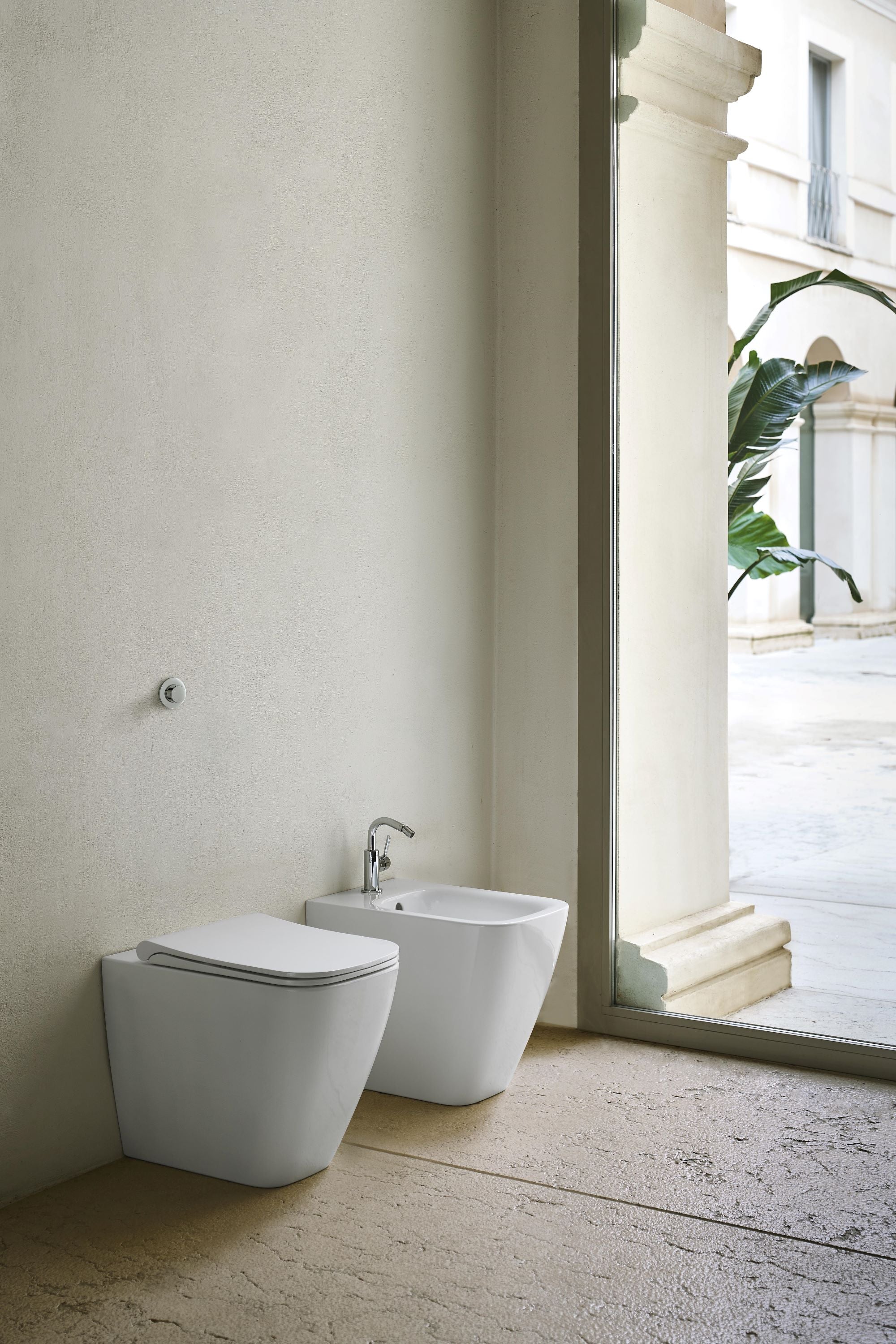 Bidet sospeso monoforo con foro troppopieno CM:52x35