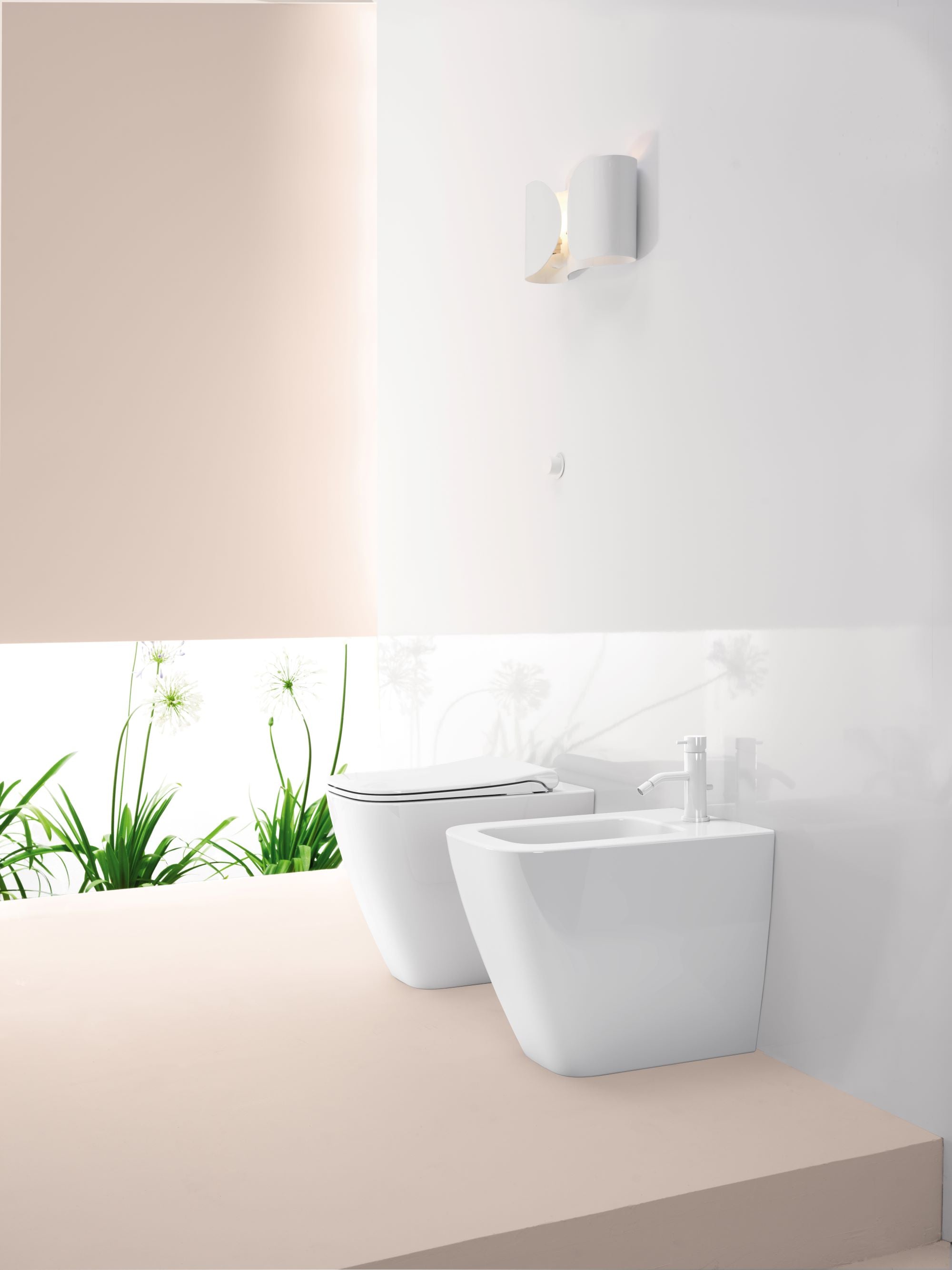 Bidet sospeso monoforo con foro troppopieno CM:52x35