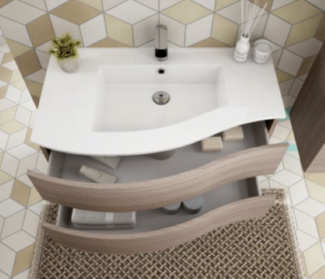 Lavabo in resina cm91x46 – piano sinistro