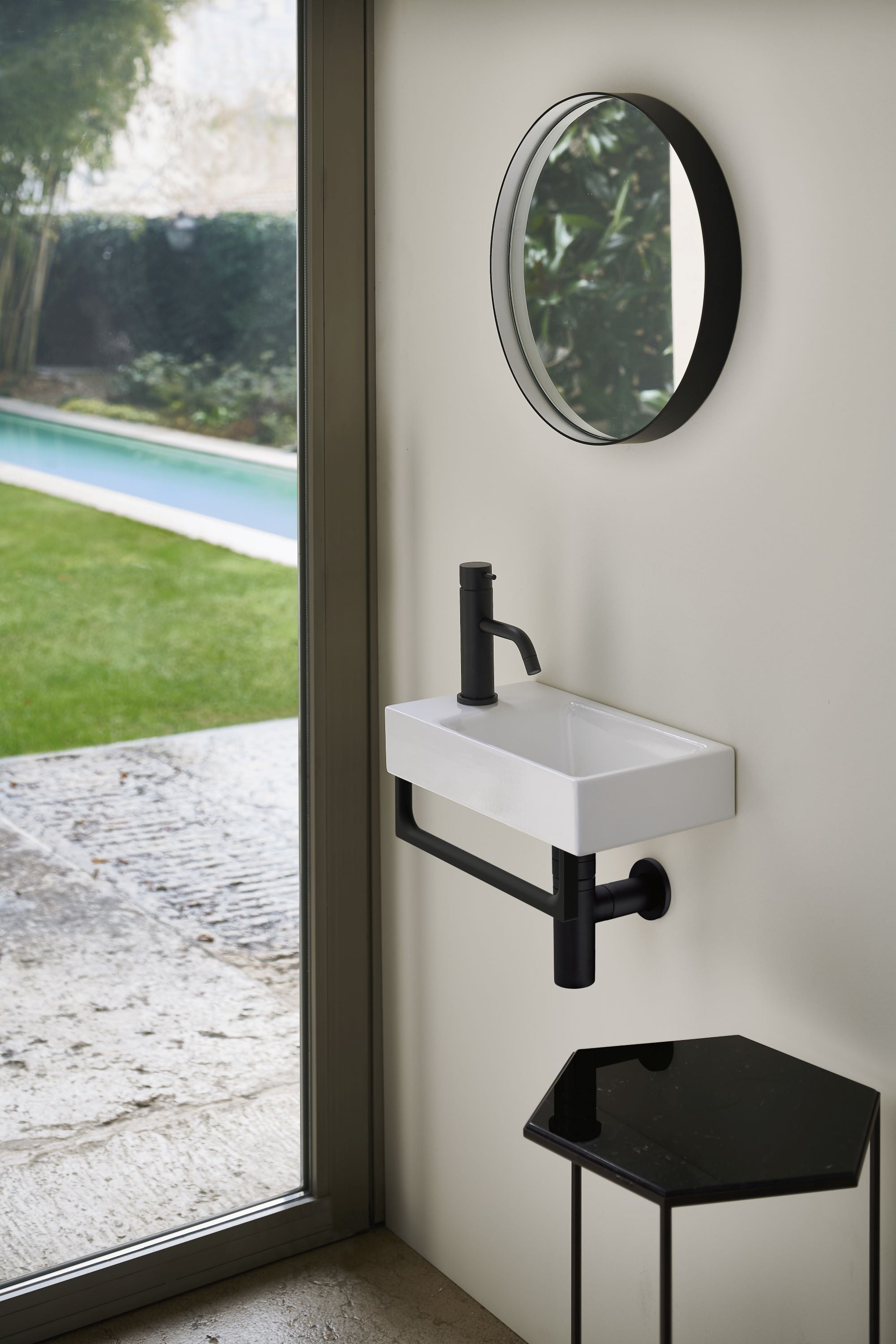 Lavabo con foro troppopieno monoforo CM 60X50