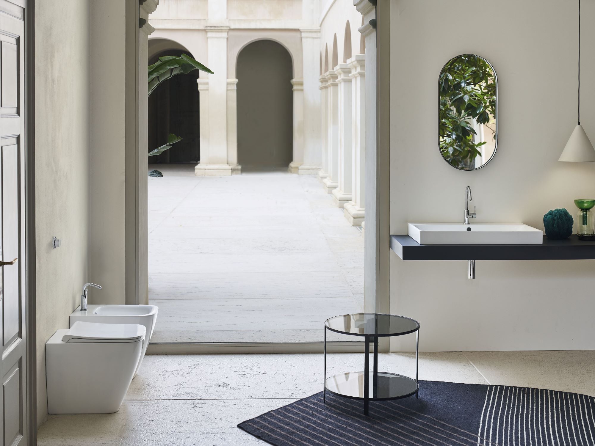 Lavabo con foro troppopieno monoforo CM:80X50