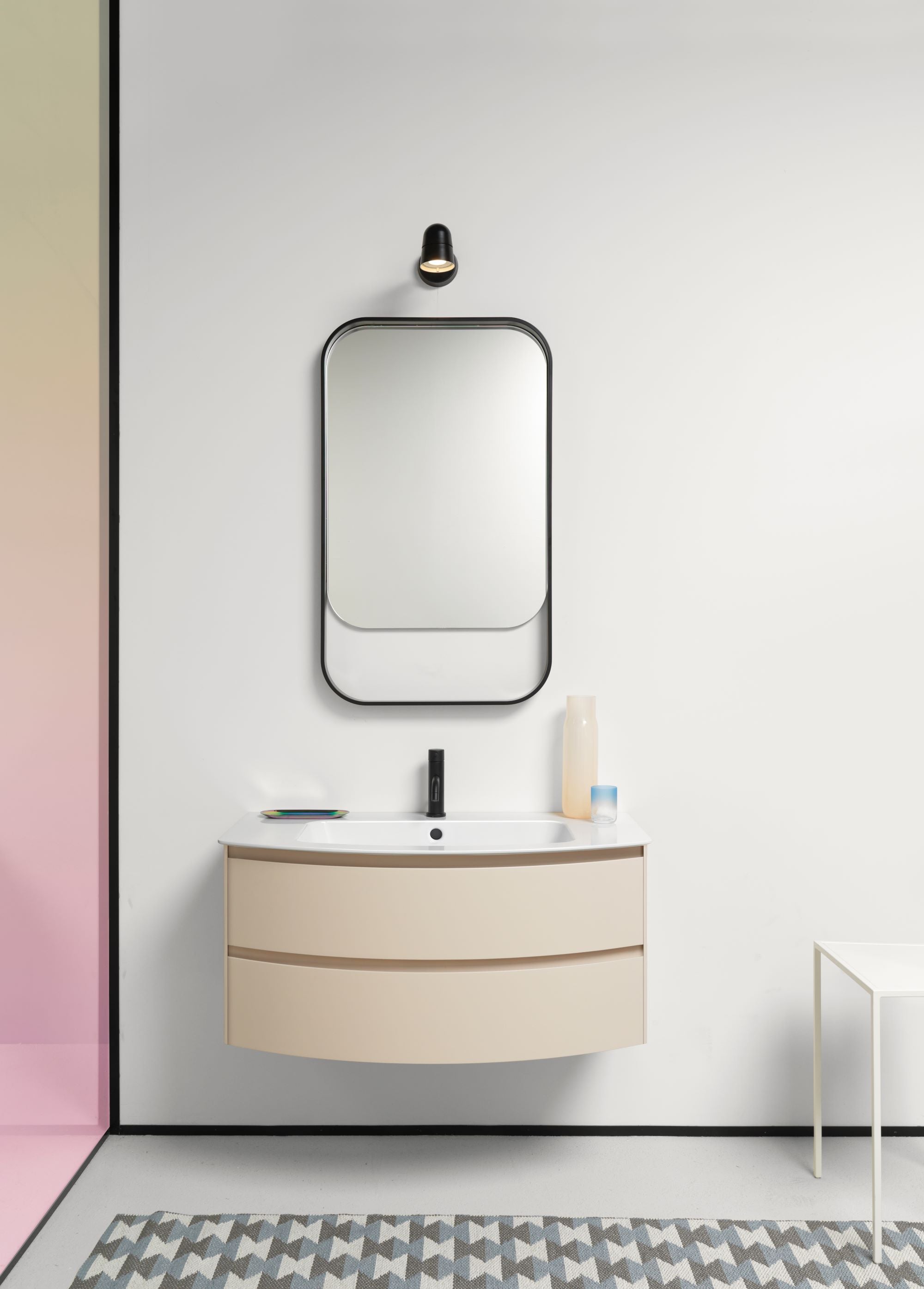 Lavabo con foro troppopieno monoforo – 102×52 cm