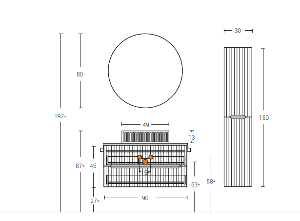 Set Bagno Sophia - 120 cm