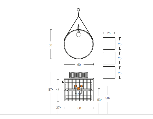 Set Bagno Zebra - 60 cm