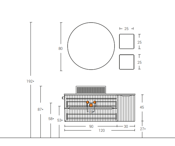 Set Bagno Kivra - 120 cm